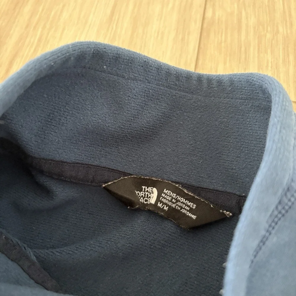 The North Face Blue Fleece 1/4 Zip Mock Neck Pullover Long Sleeve Size M